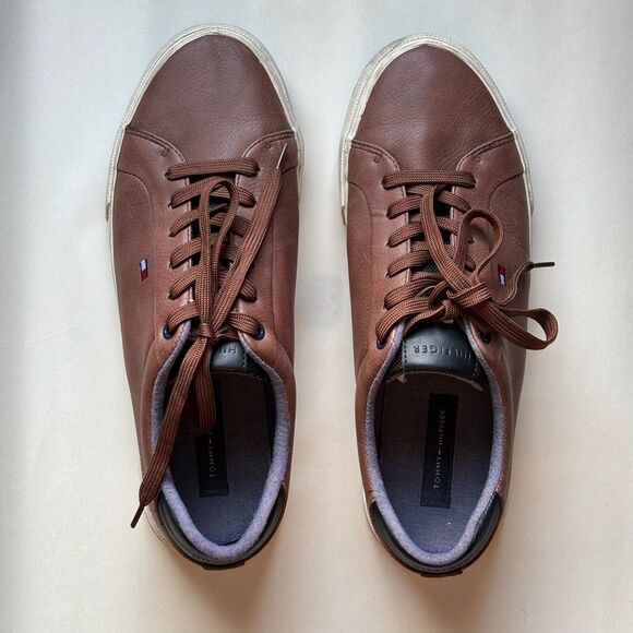Men's Tommy Hilfiger Men's Sneakers Size 9.5 Brown - Picture 5 of 8